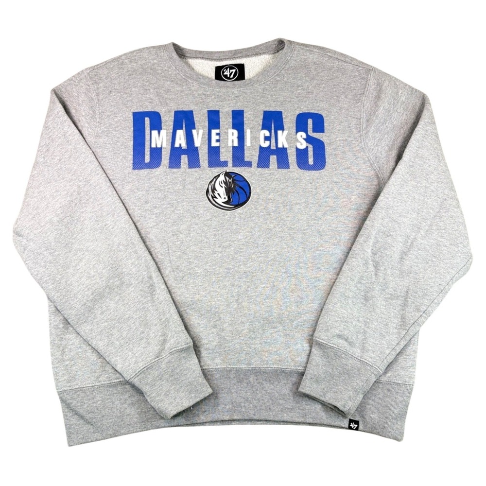 47 Dallas Mavericks Sweatshirt Mens Large NBA Basketball Gray Crewneck Fleece